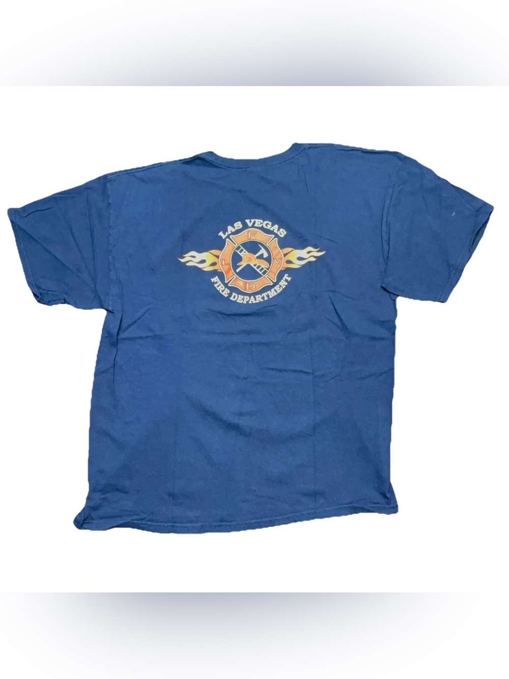 Las Vegas Fire Department Vintage T-Shirt Mens XL Navy Blue LVFD